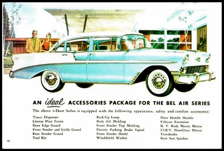 1956 Chevrolet Accessories Booklet Page 26